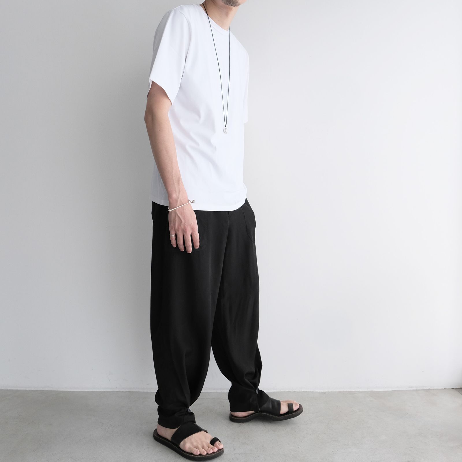 Fibril Silk Tafta Easy Baker Pants -パンツ-（Black / ブラック）