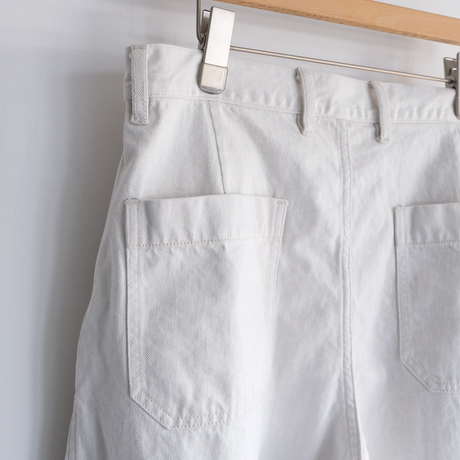 Cotton Denim - Wide Pants -パンツ-（L.Beige / ライトベージュ）