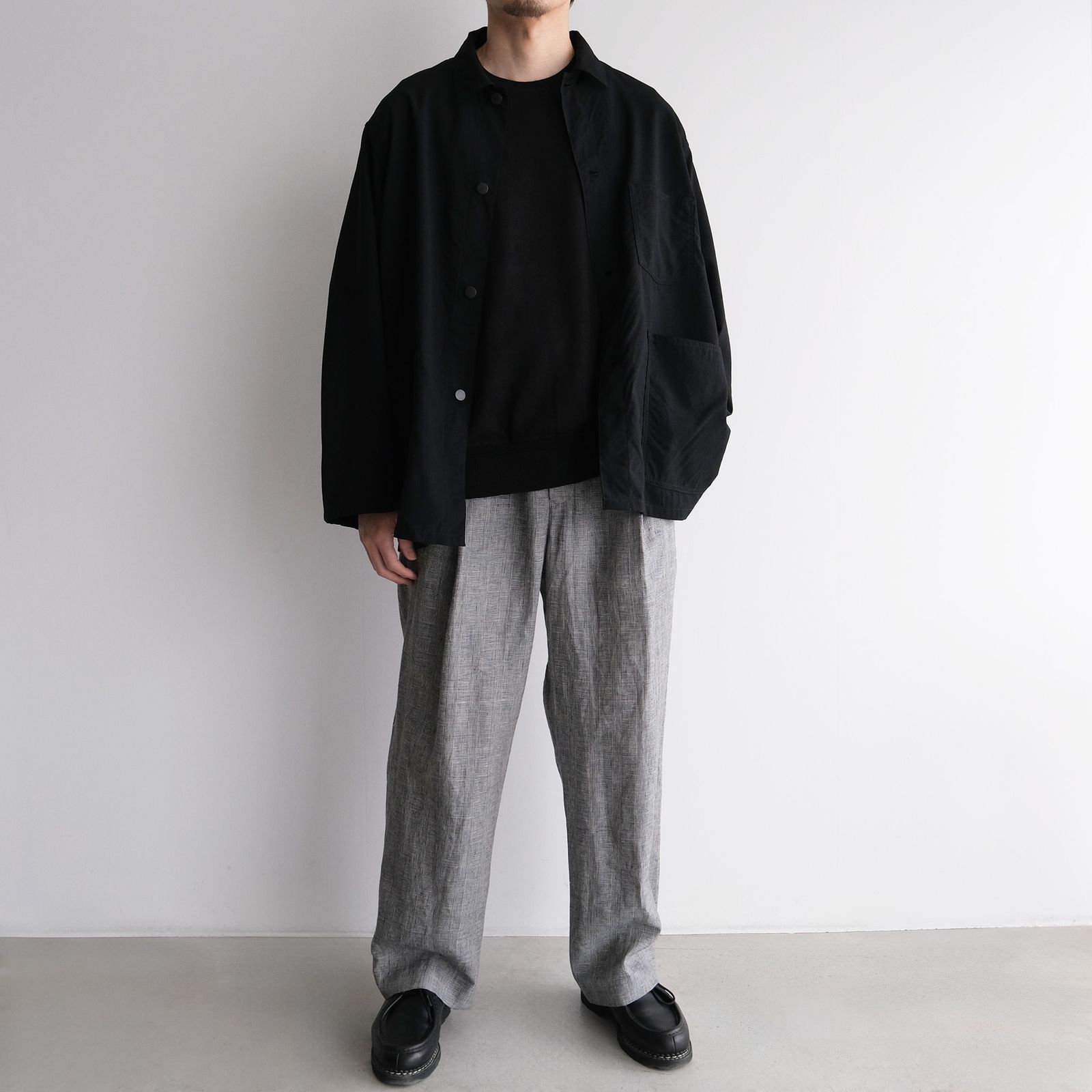 Linen-1 Tuck Pantst -パンツ-（G.Plaid / グレンチェック）