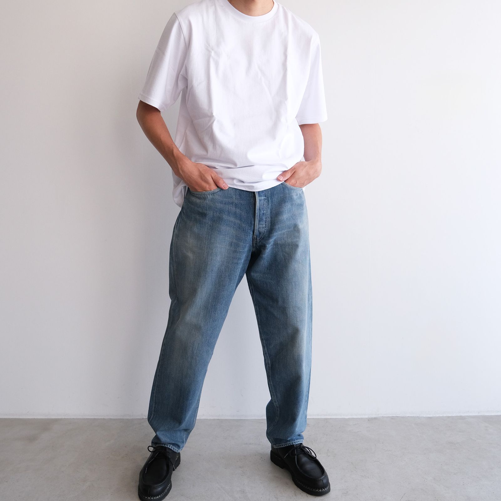 Selvage Denim Five Pocket Tapered Pants -パンツ-（Indigo Light Fade / インディゴライトフェード）