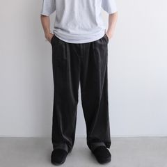 Suvin Corduroy Wide Straight Trousers -パンツ-（Gray / グレー）GU263-40213B