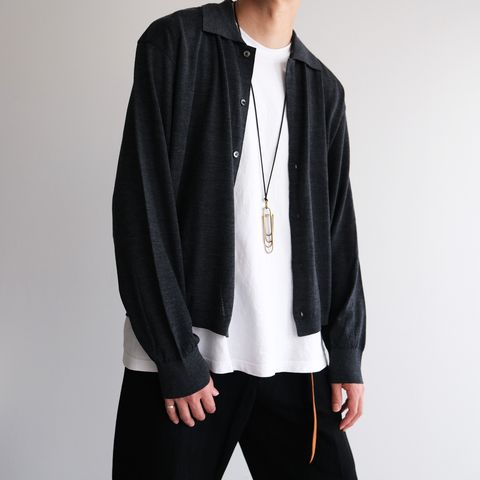 Knit Cardigan -ニット-（Charcoal / チャコール）