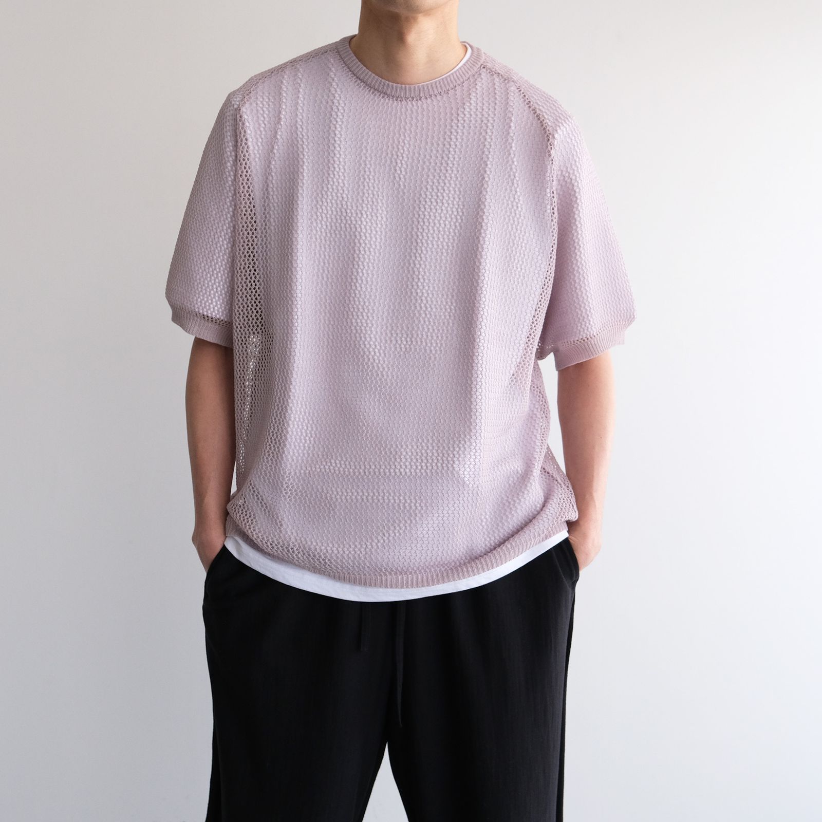Crew Neck S/S Tee -Tシャツ-（P.Beige / ピンクベージュ）