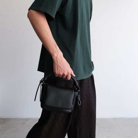 Tech Leather Mini Pouch -バッグ-（Black / ブラック）