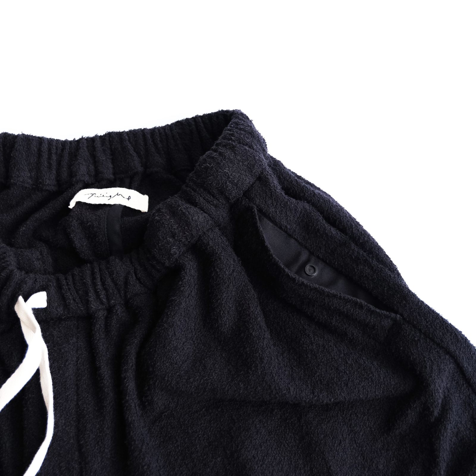 "Towel Cloth Wide Easy Pants" -パジャマ-（Black / ブラック）