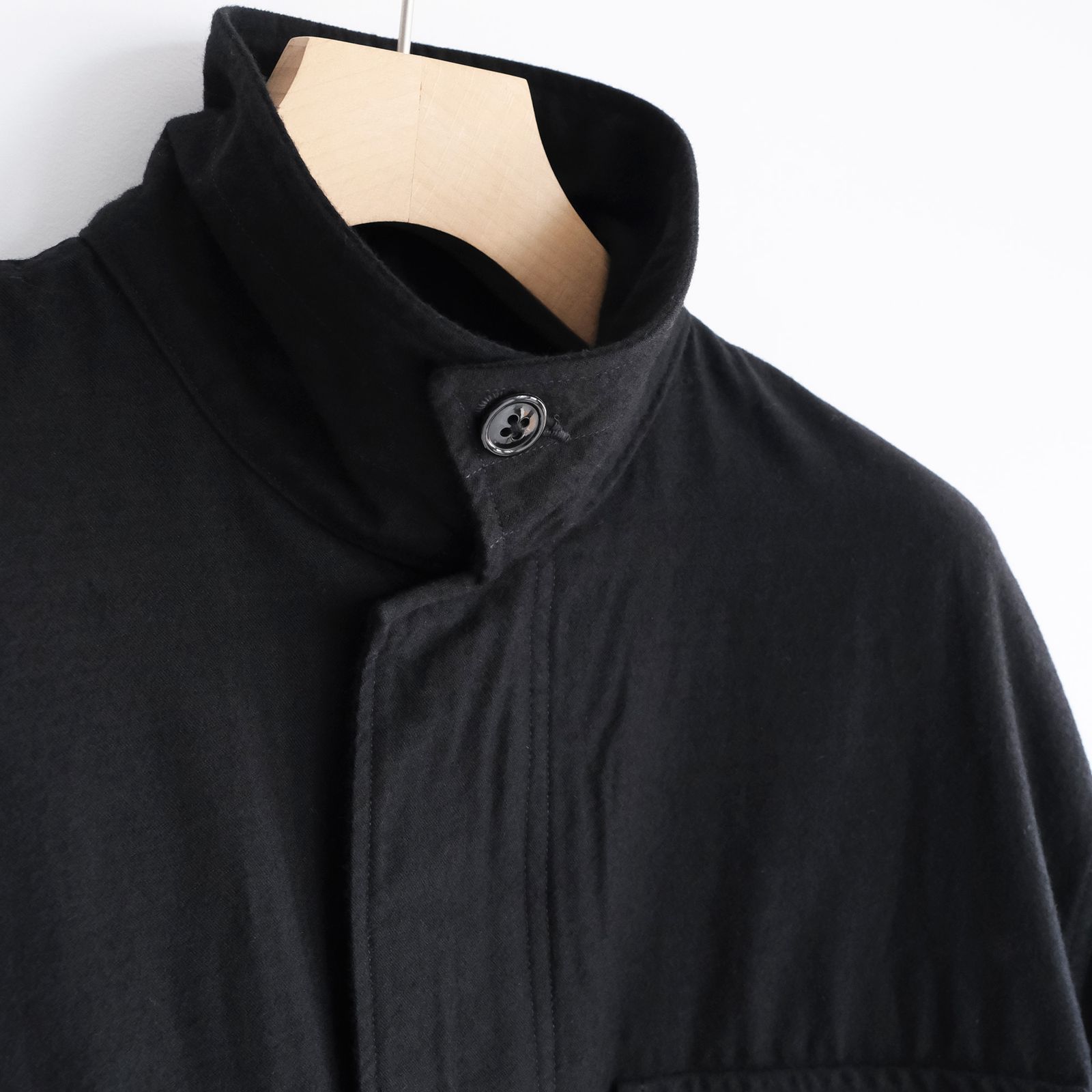 Cotton Wool Miritary Blouson -ジャケット-（Black / ブラック）