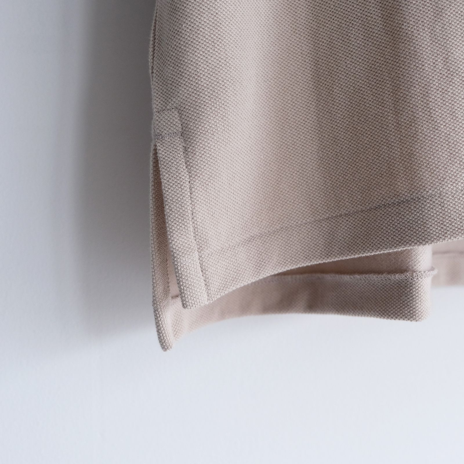 Cotton Pique Jersey Crew Neck Tee -Tシャツ-（Beige / ベージュ）