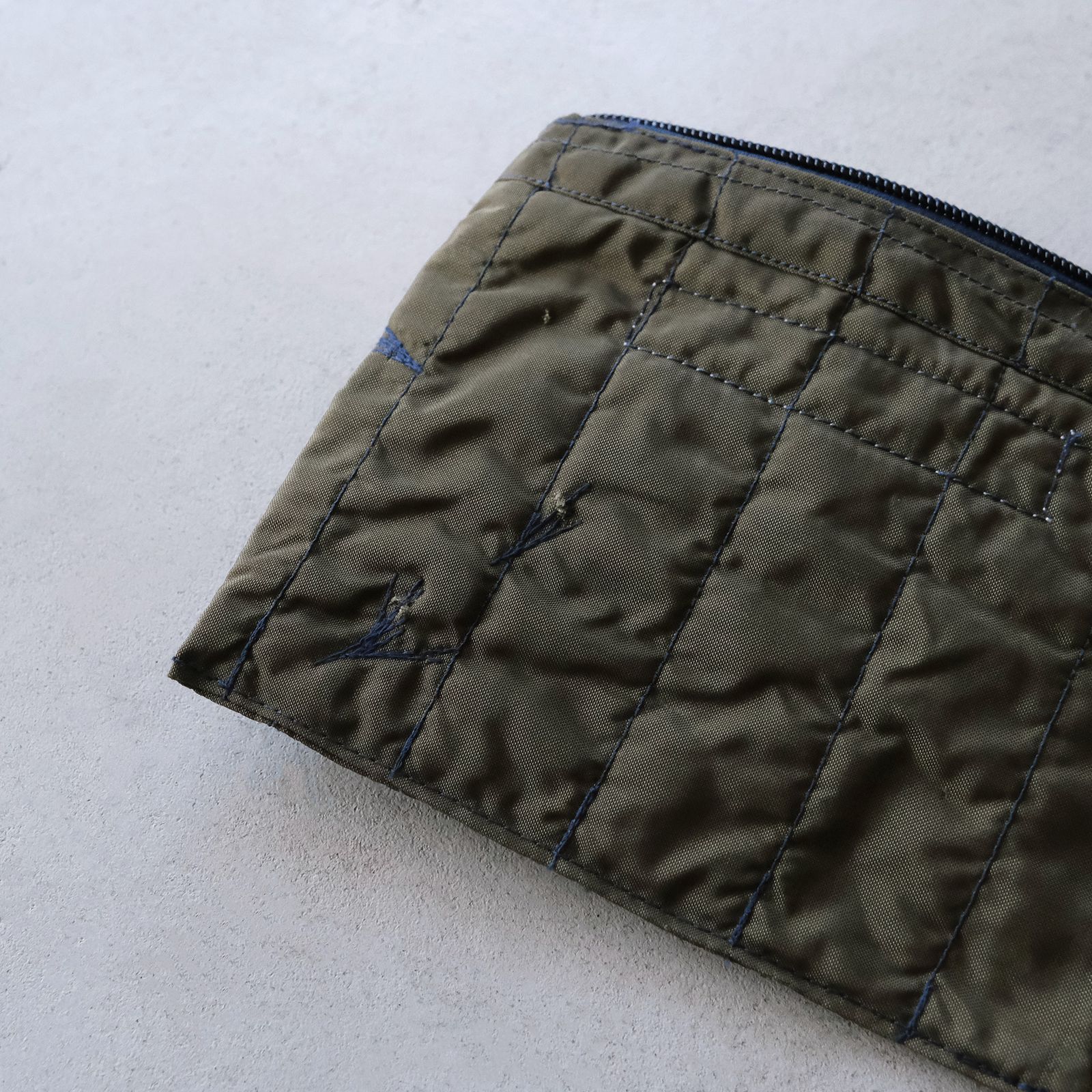 Vintage Brake Parachute Quilted Pouch -ポーチ-（Green / グリーン）