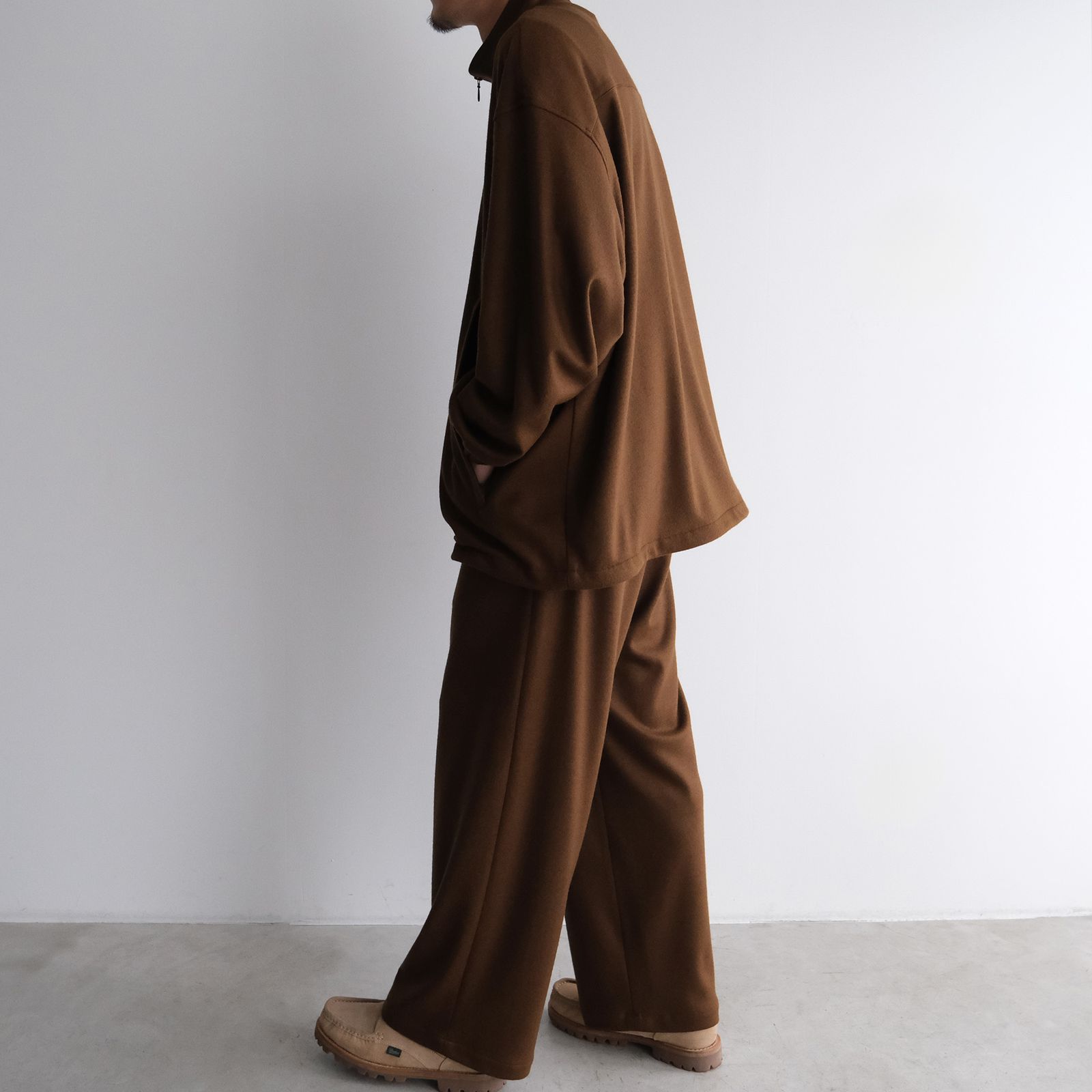 Wool Smooth Flannel Track Blouson -ブルゾン-（Brown / ブラウン）GU253-30220B