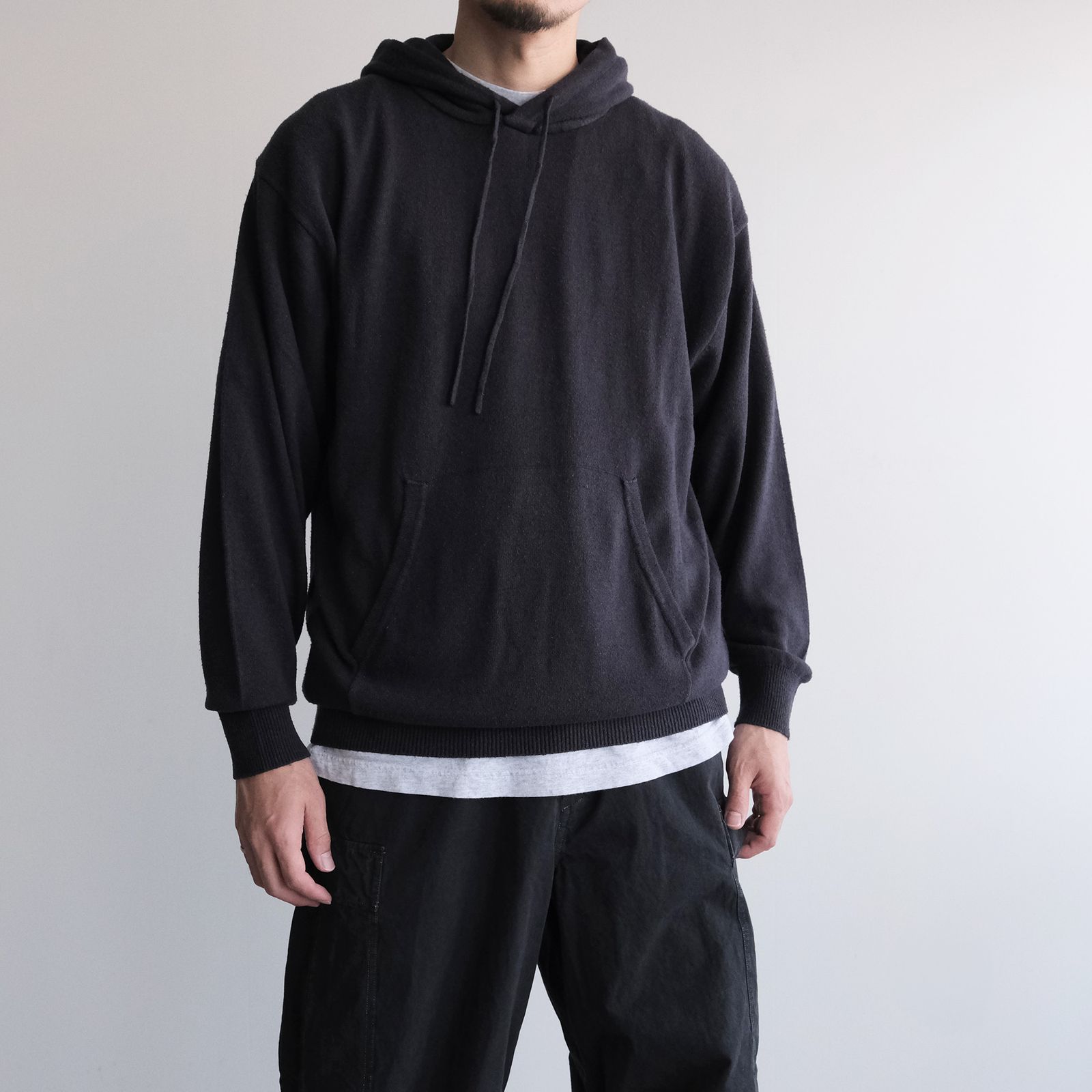 Silk Knit Parka -ニット-（Dark Navy / ダークネイビー）