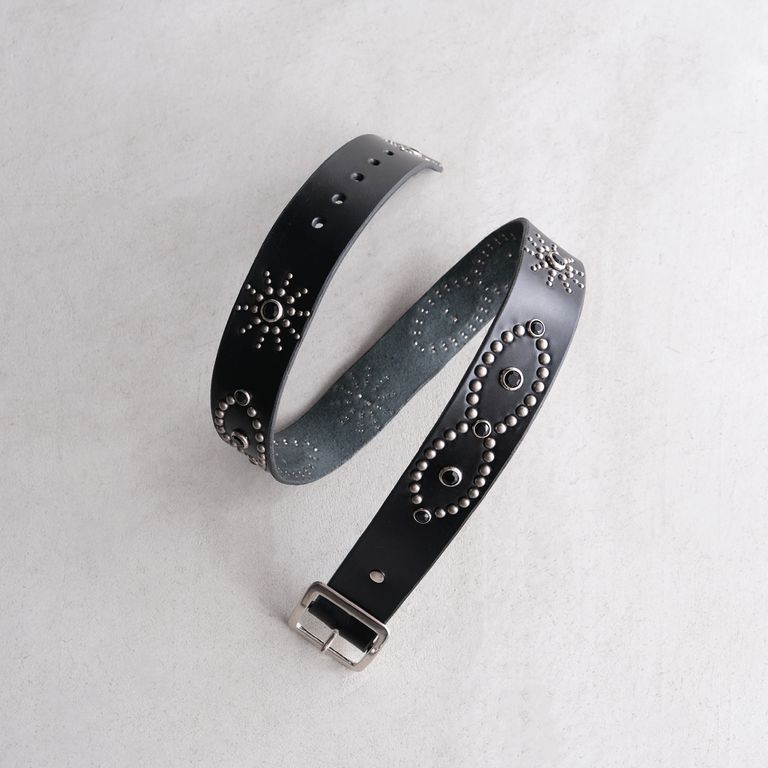 URU - Leather Belt Type A -ベルト-（Black / ブラック） | STACK STORE