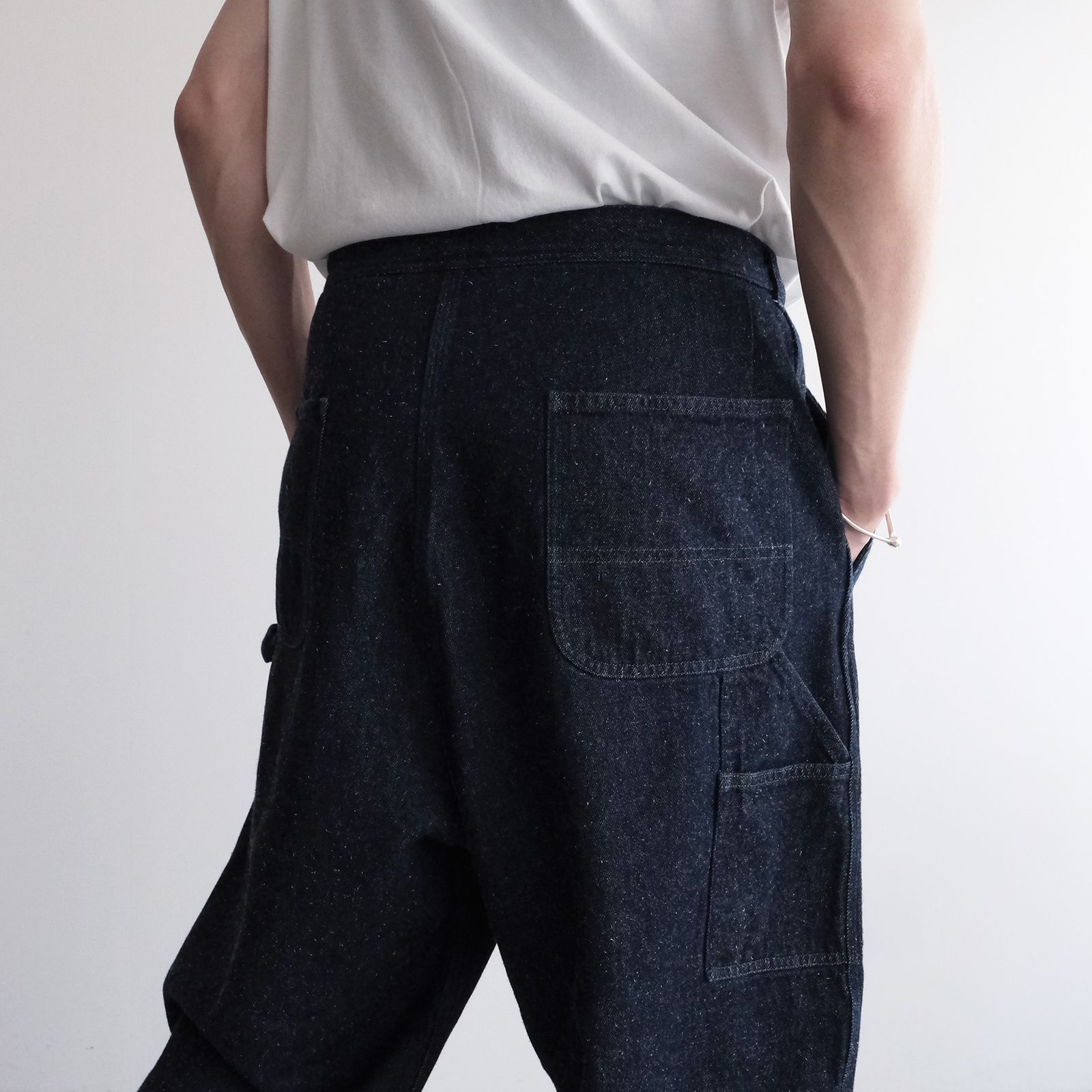 Silk Denim Belted Pants -デニム-（Indigo / インディゴ）