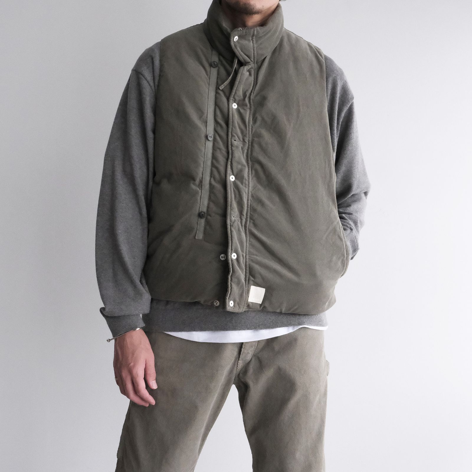 Garment Dyed Down Vest -ダウンベスト-（Gray / グレー）
