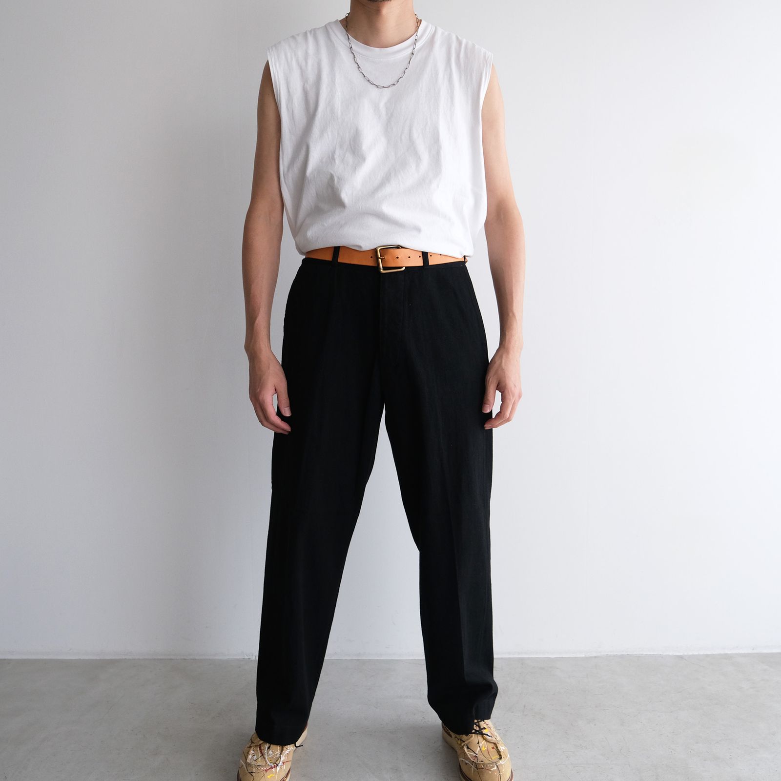 Black Twill Trousers -パンツ-（Black / ブラック）