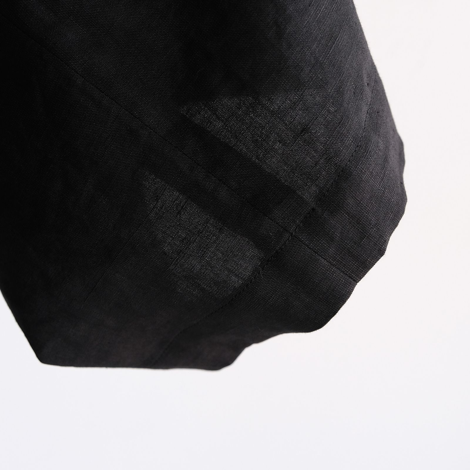 Silk Linen Mixing Loose Fit Pants -スラックス-（Black / ブラック）