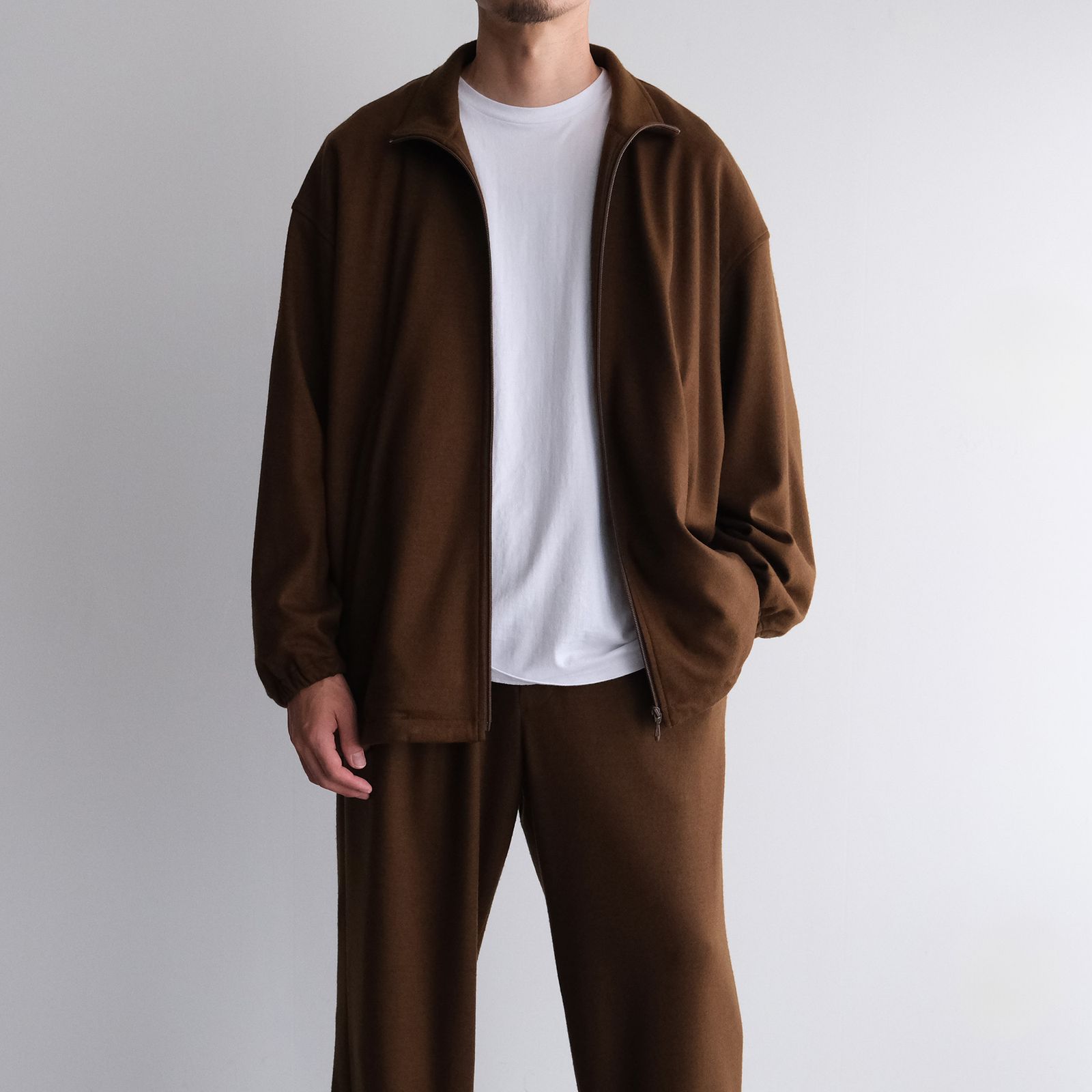 Wool Smooth Flannel Track Blouson -ブルゾン-（Brown / ブラウン）GU253-30220B