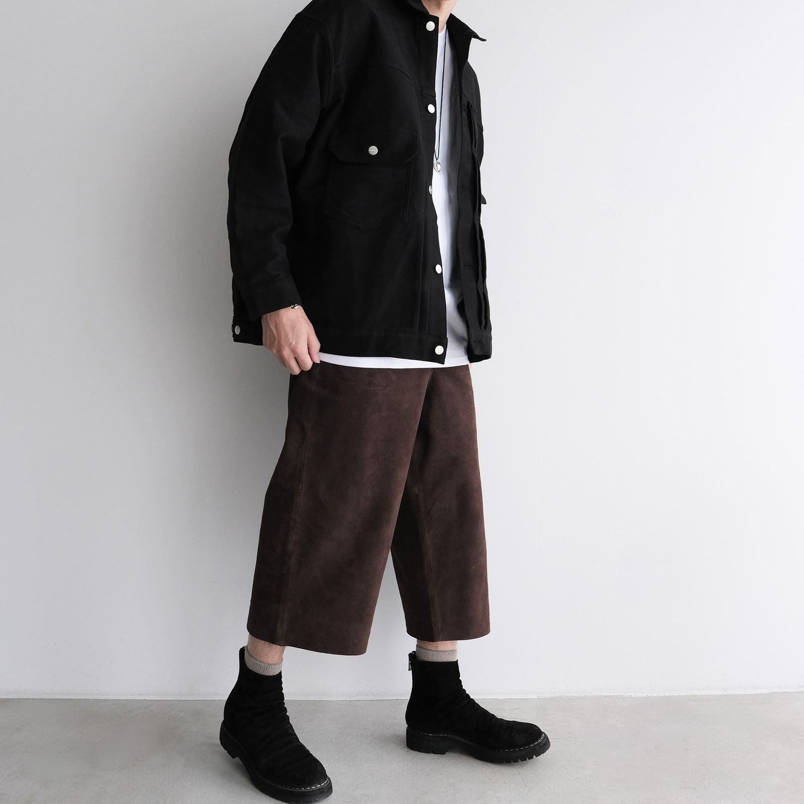 Cotton Double Serge Jacket -ジャケット-（Black / ブラック）GM263-20450