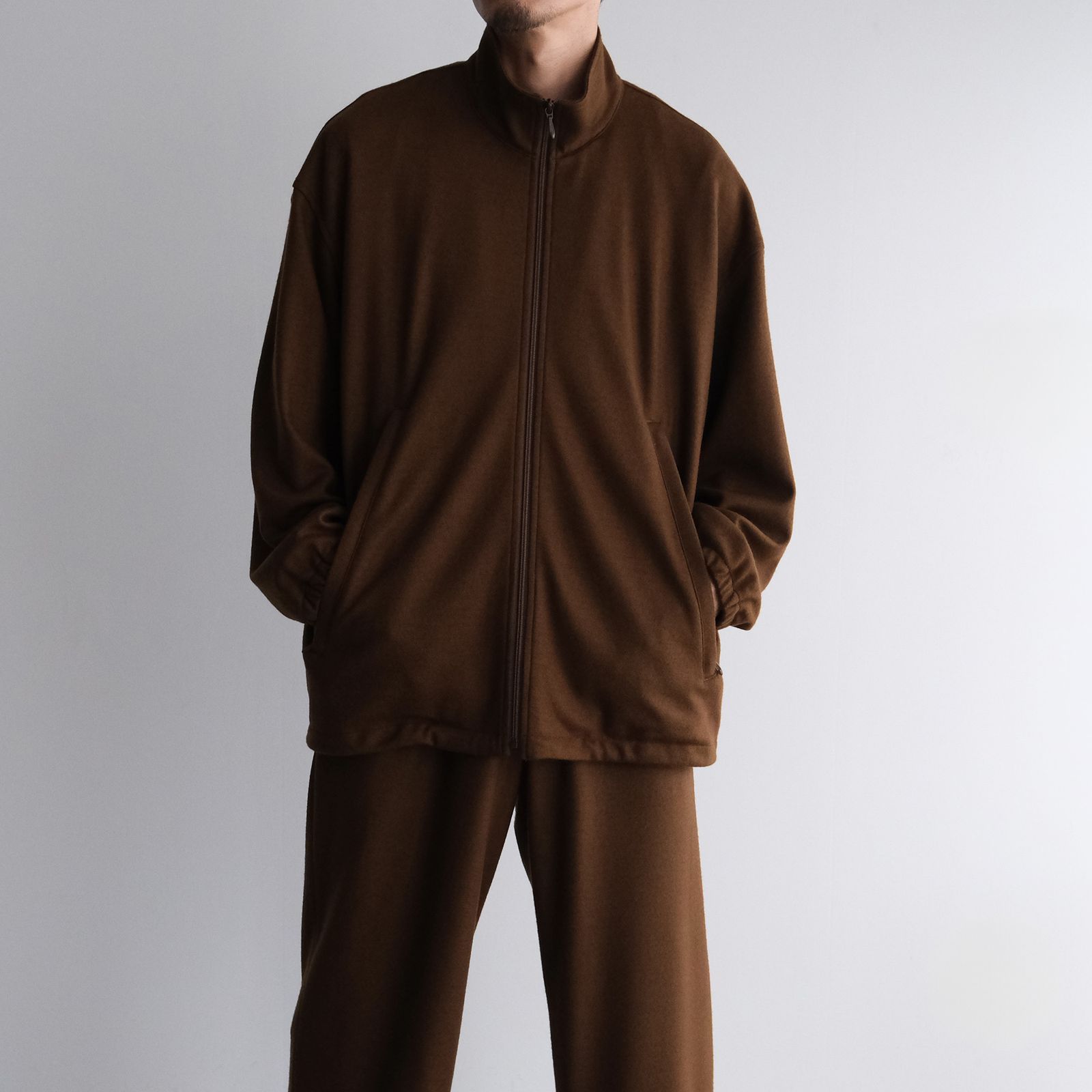 Wool Smooth Flannel Track Blouson -ブルゾン-（Brown / ブラウン）GU253-30220B