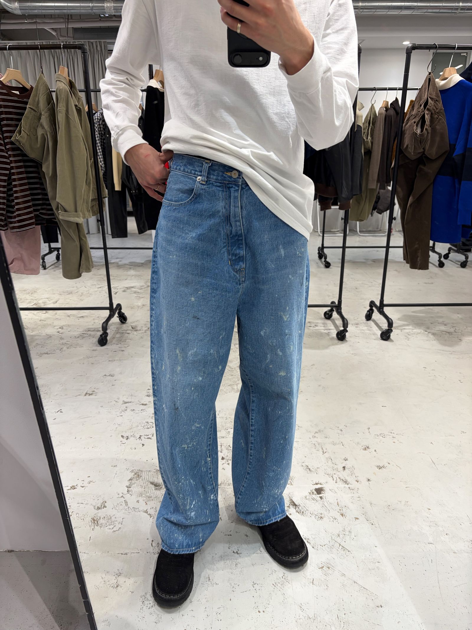 Baggy 5 pocket Pants -デニム-（Blue Used Print / ブルーユーズドプリント）