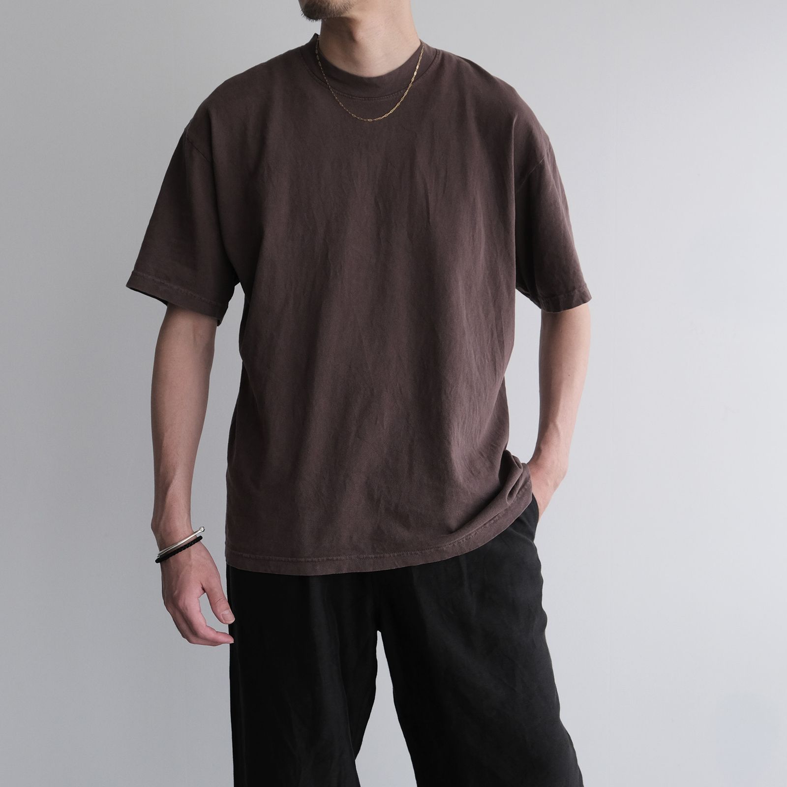 MINE Duct Tape T-Shirt / White Label STACK STORE 10th Anniversary Limited Color -Tシャツ-（PD Brown / ピグメントダイ ブラウン）