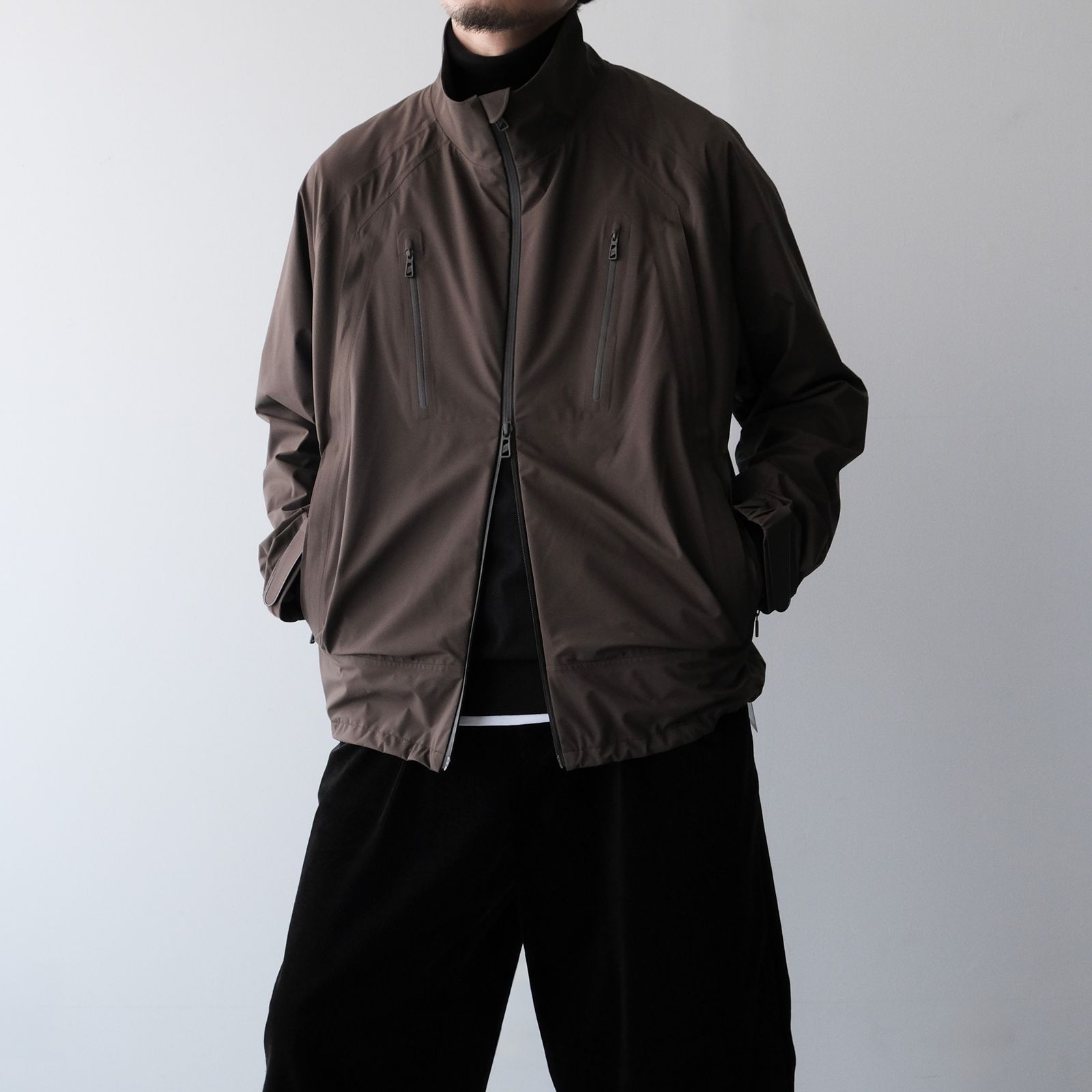 Partex Stand-Collar Shell -ブルゾン-（Brown / ブラウン）