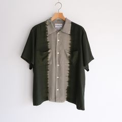 Hand Dye Open Collar SS Shirt -シャツ-（Forest Green / フォレスト グリーン）