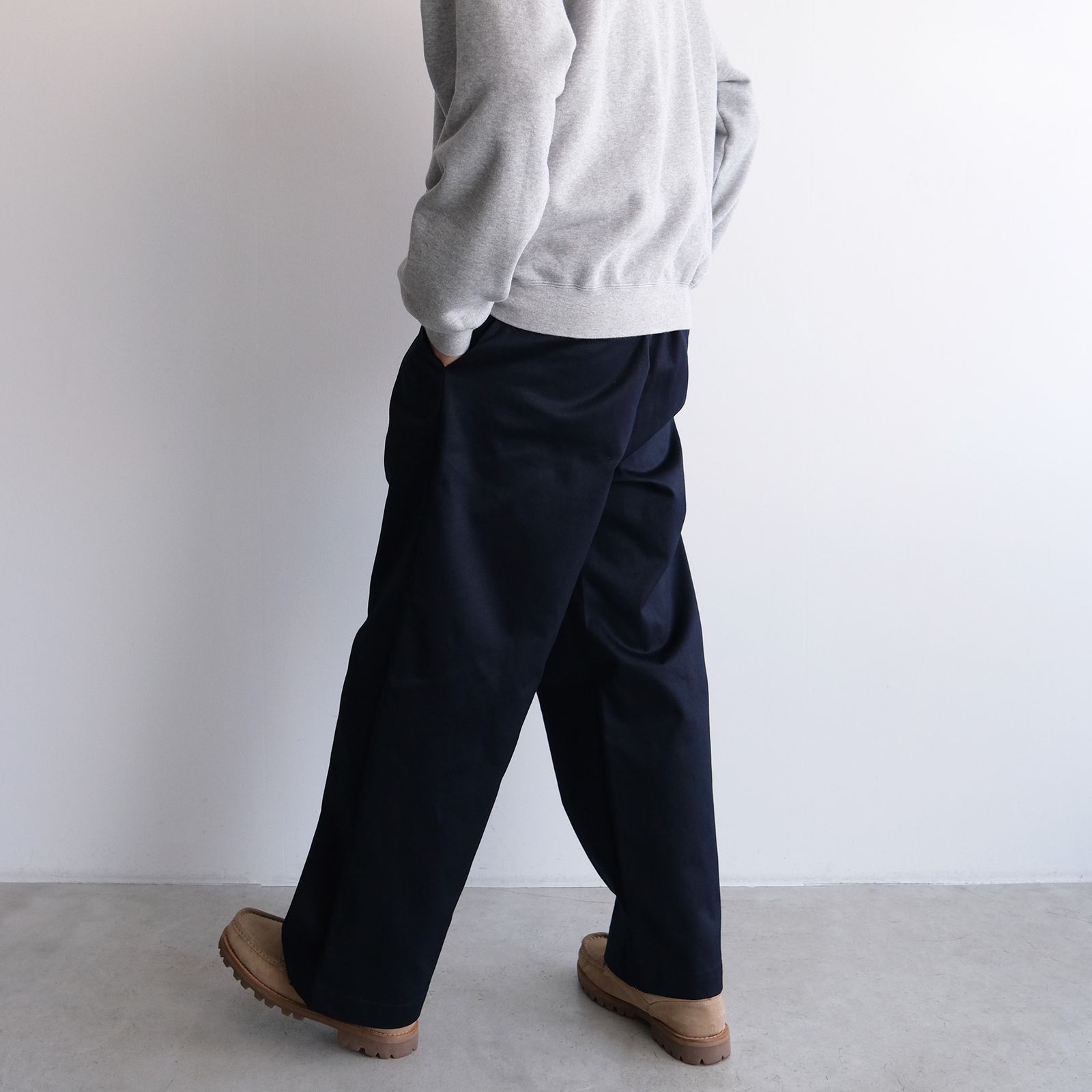 Westpoint Chino Wide Straight Trousers -パンツ-（Navy / ネイビー）