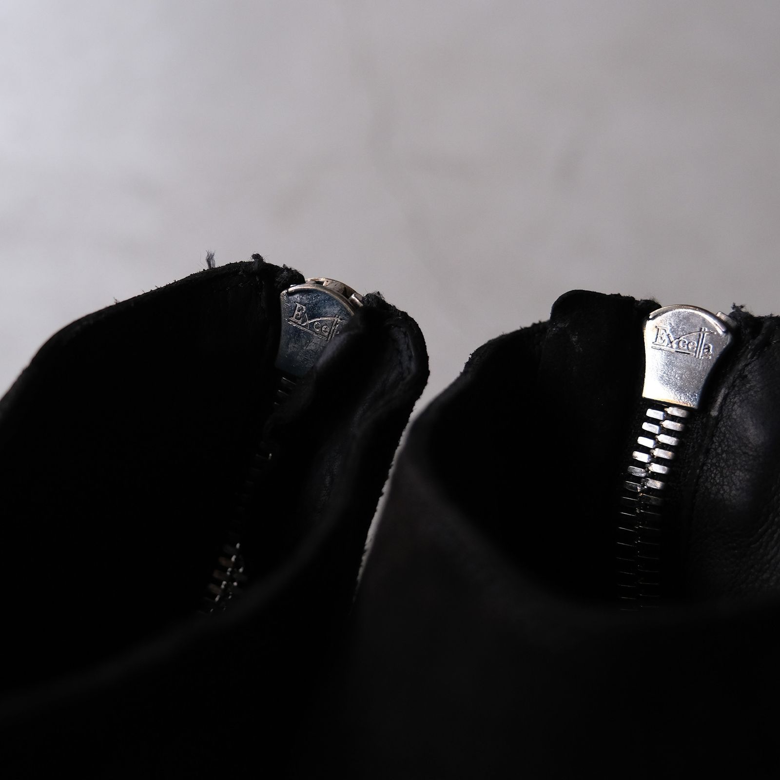 796V_N Calf Reverse Shoes Back Zip Boot -ブーツ-（Black / ブラック）