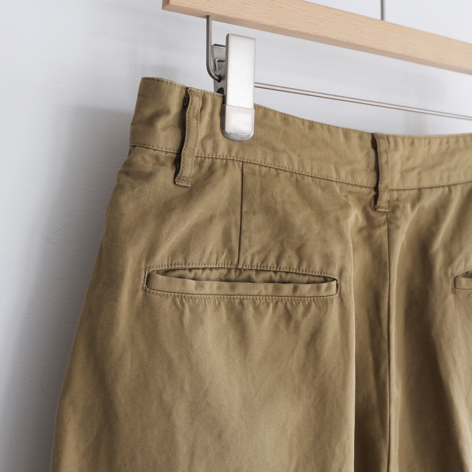 Cotton Wsher Half Pants -ショーツ-（Beige / ベージュ）