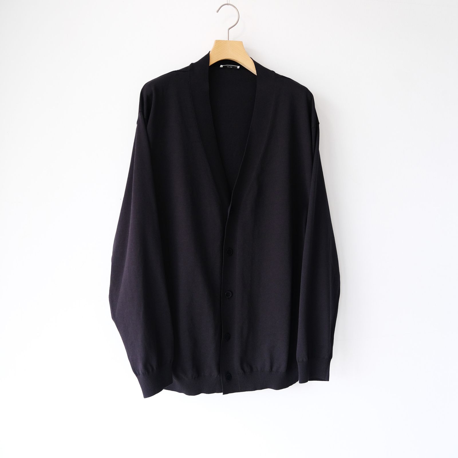 ATON - Fresca Knit Oversized Cardigan -カーディガン-（Black