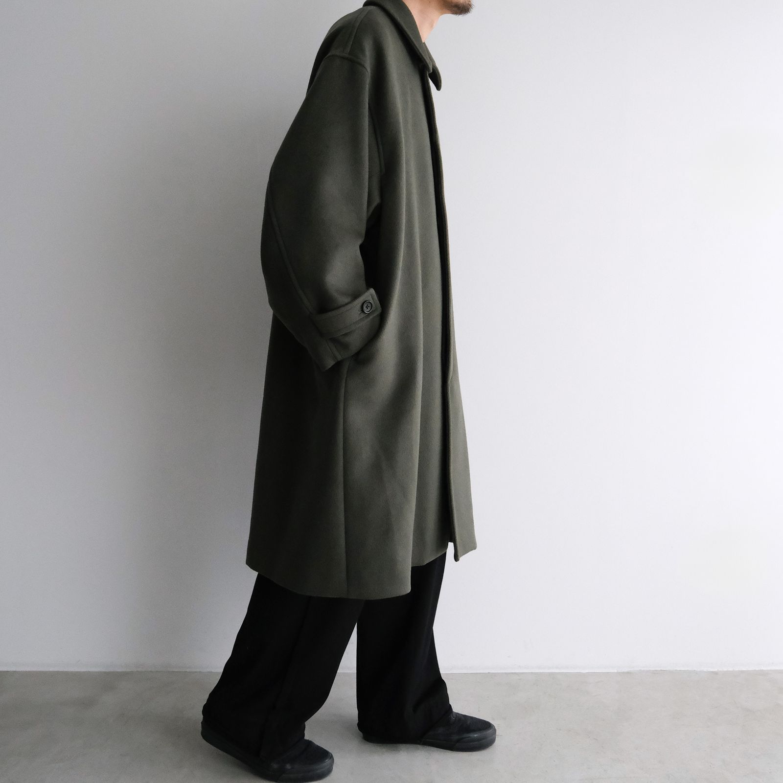 Light Melton Oversized Coat -コート-（Green / グリーン）