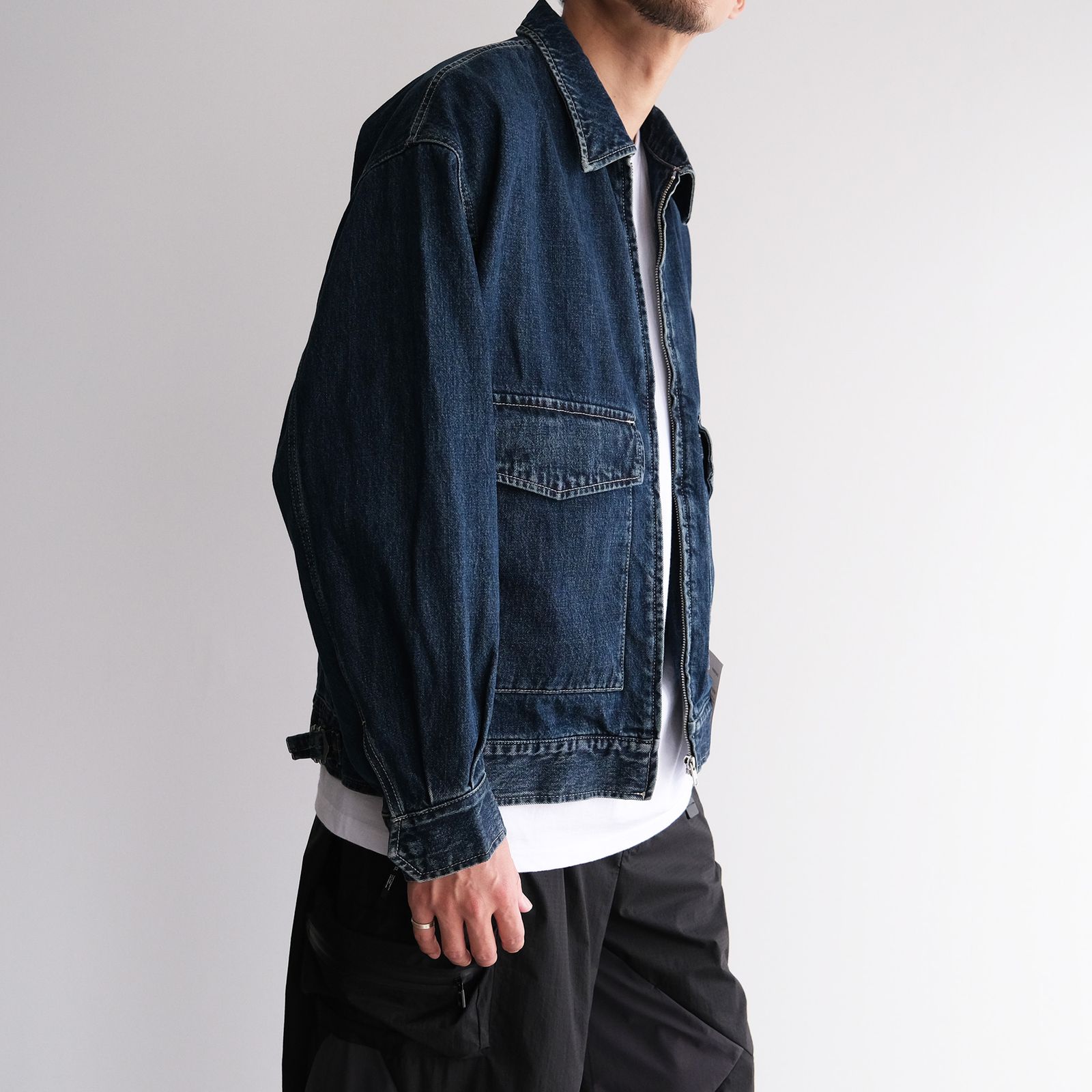 Selvage Denim Zip Jacket -デニムジャケット-（Indigo Dark Fade / インディゴダークフェイド）