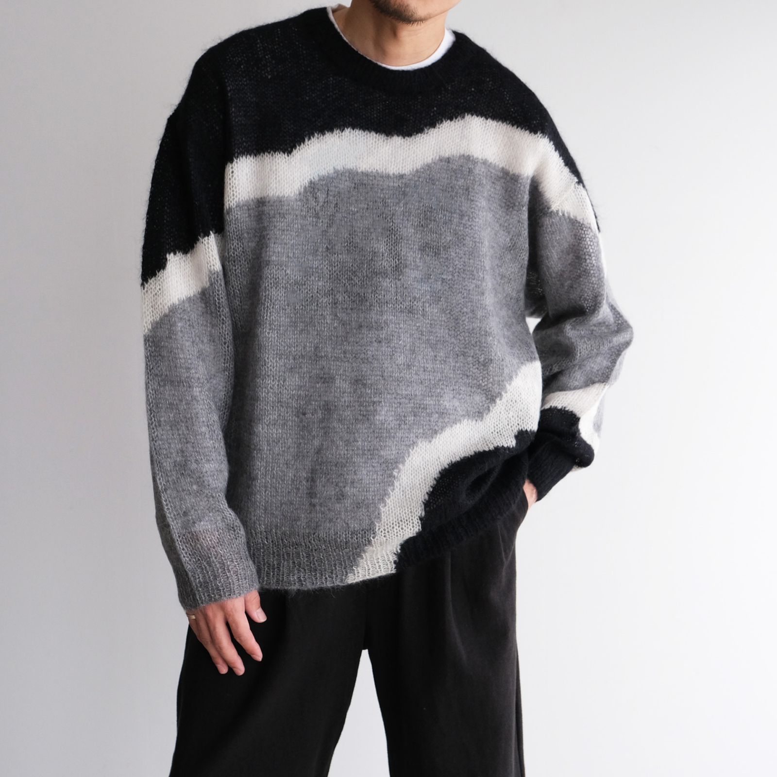 Hand Knitted Mohair Sweater -ニット-（Black / ブラック）