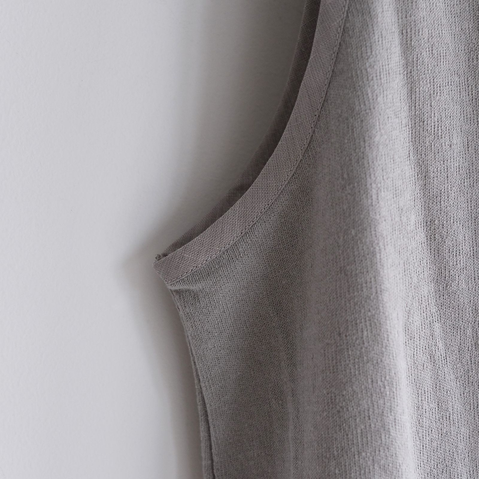 Linen Pique Tank Top -タンクトップ-（Gray / グレー）