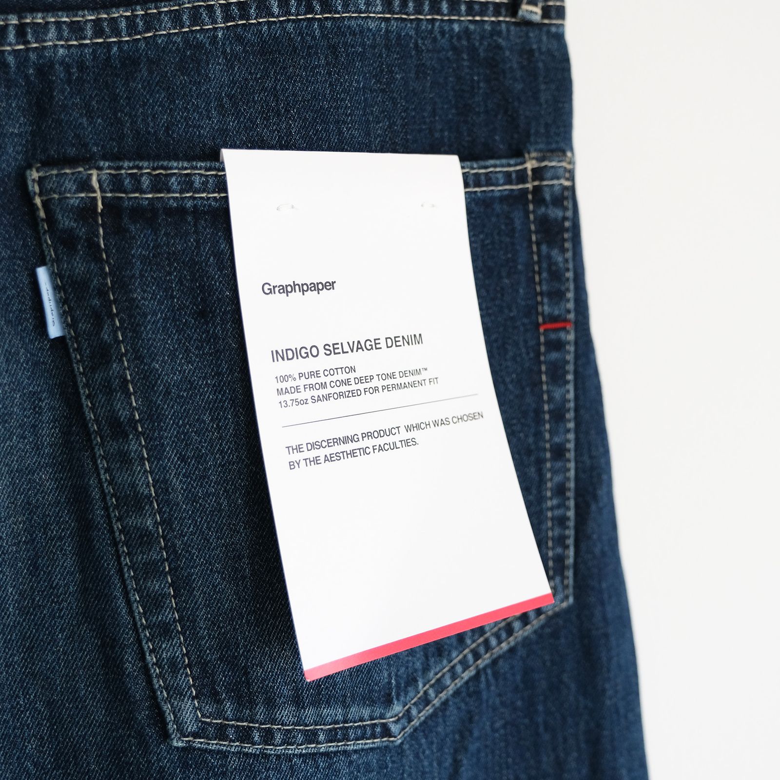 Selvage Denim Five Pocket Tapered Pants -パンツ-（Indigo Dark Fade / インディゴダークフェード）
