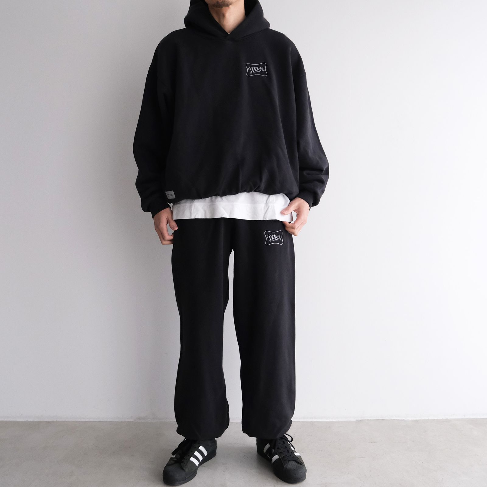 Cursive Sign ST PT 16oz -スウェットパンツ-（Fade Black / フェード ブラック）