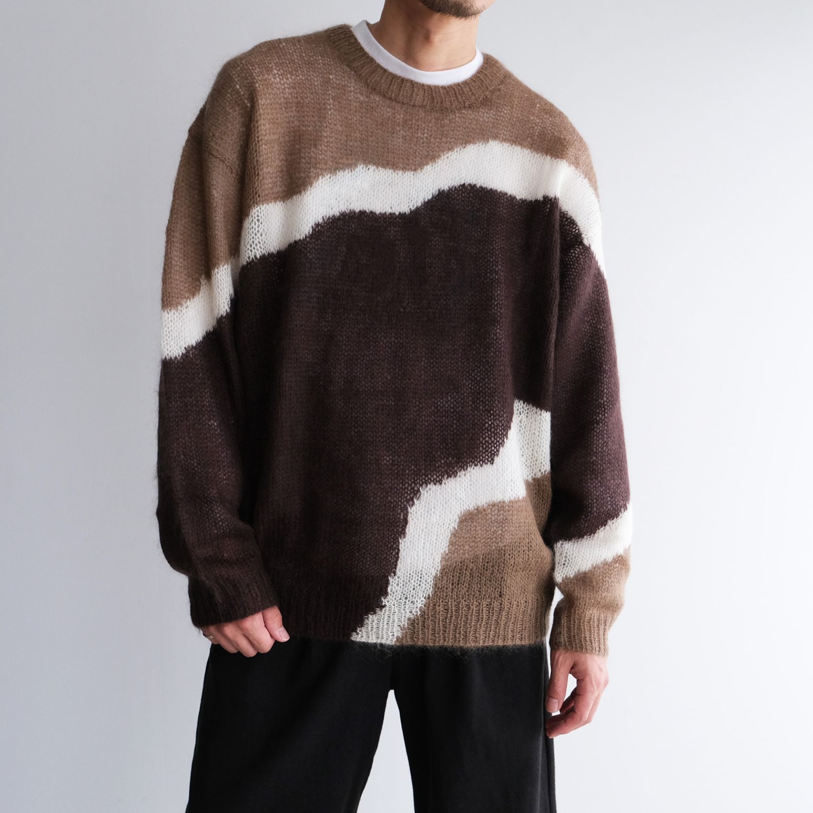 Hand Knitted Mohair Sweater -ニット-（Brown / ブラウン）