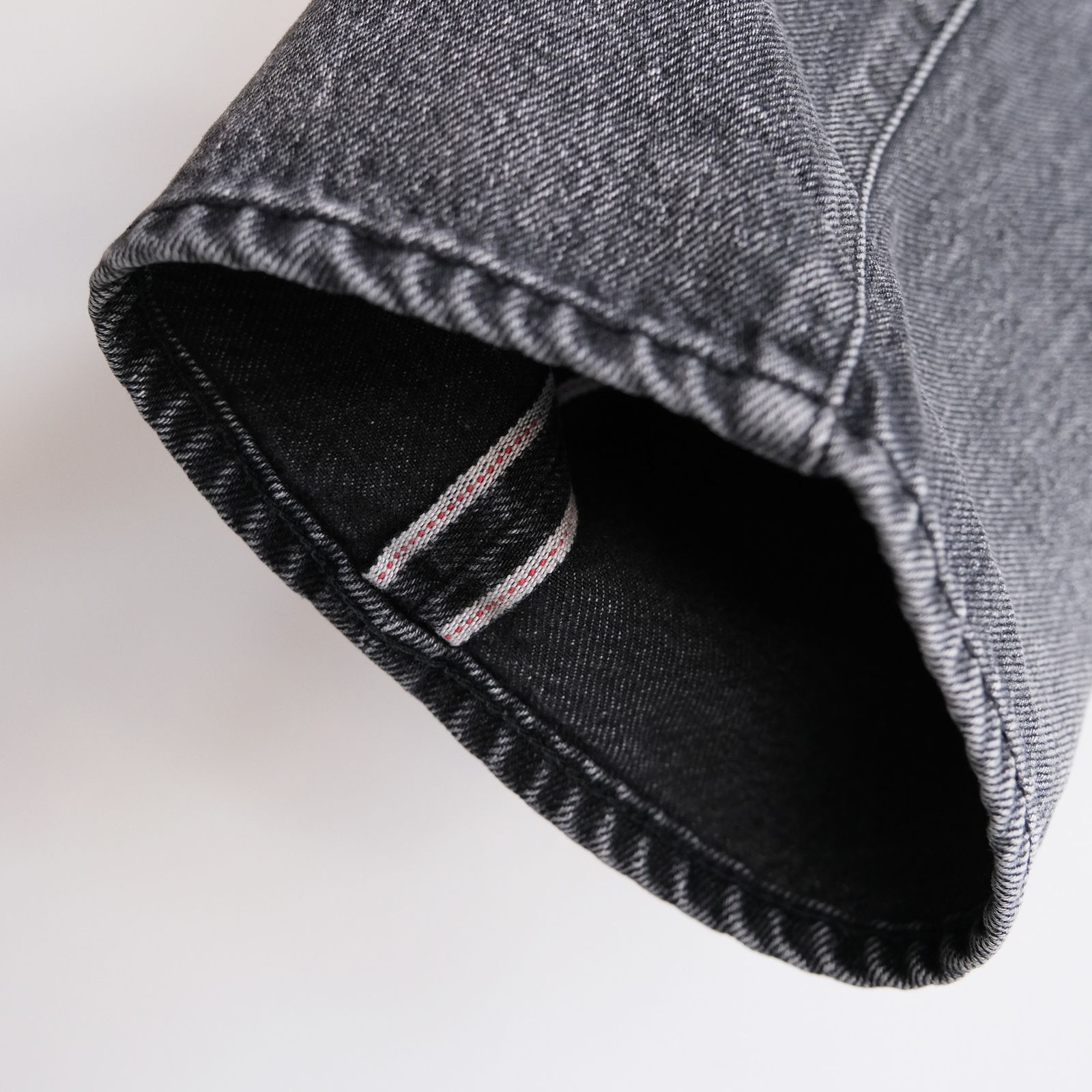 Selvage Denim Five Pocket Tapered Pants -パンツ-（Black Light Fade / ブラックライトフェード）