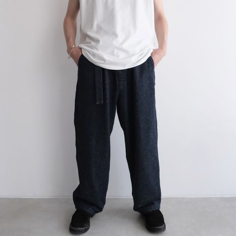 Silk Denim Belted Pants -デニム-（Indigo / インディゴ）