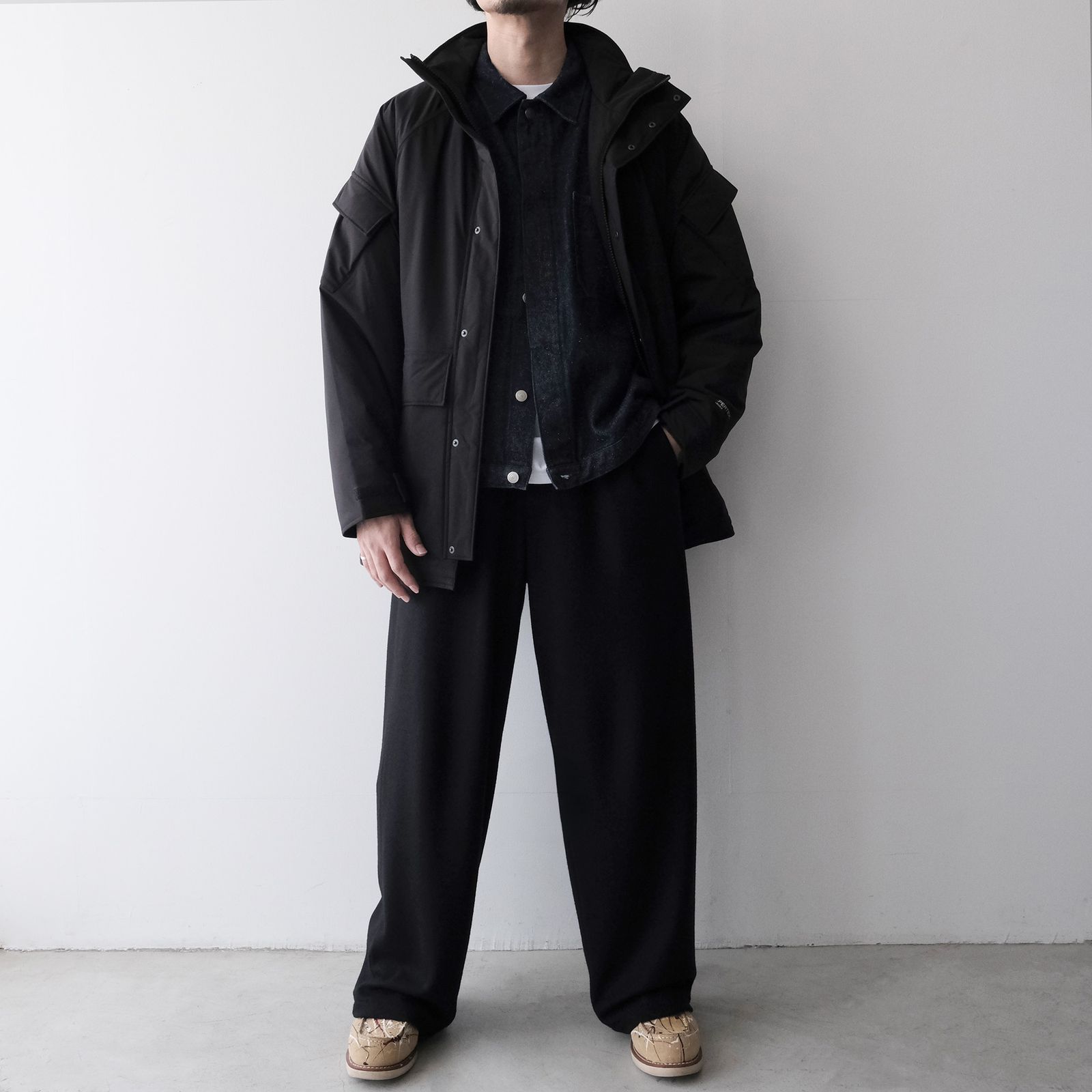PERTEX SHIELD Insulated Military Parka -ジャケット-（Black / ブラック）GM263-30271