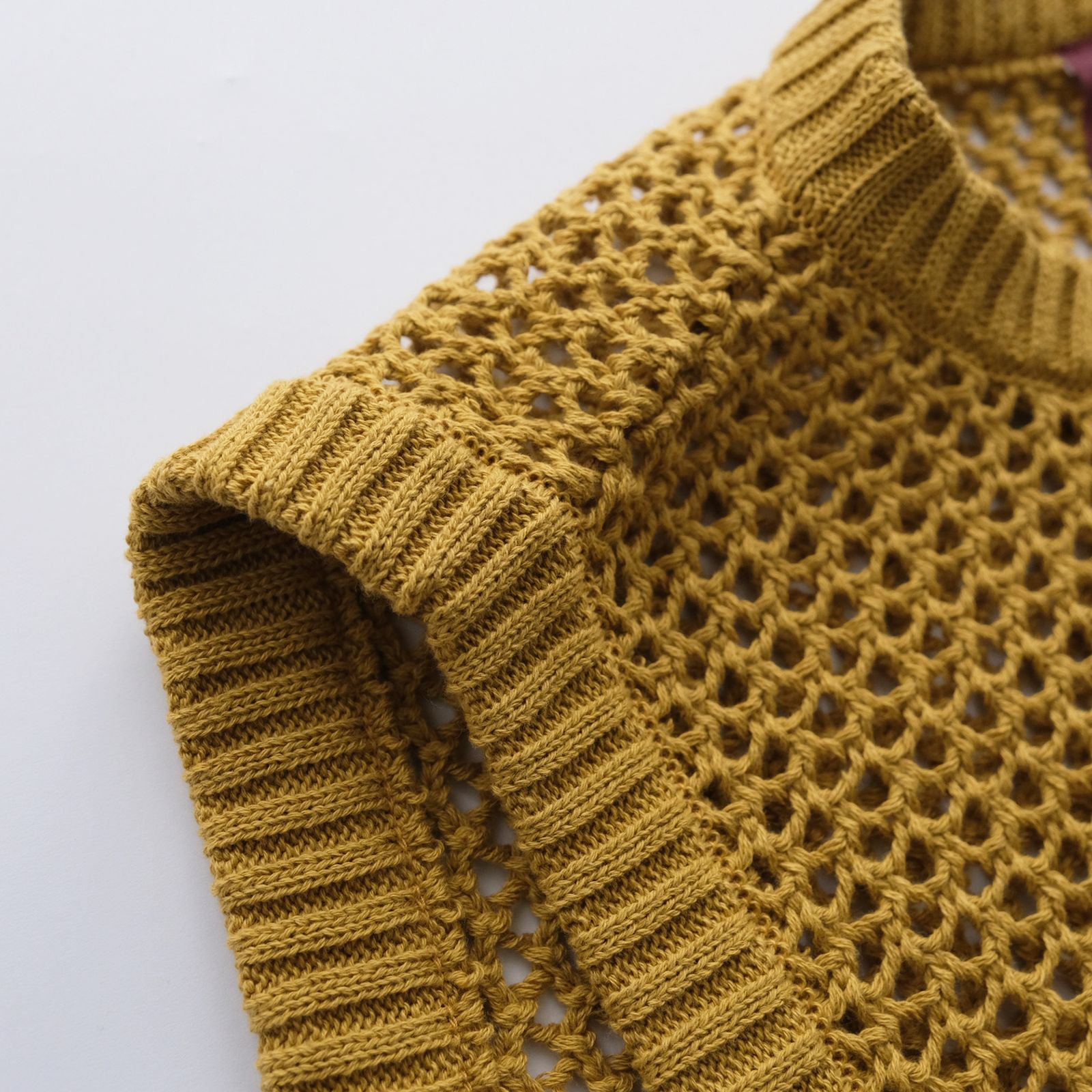 Mesh Knit Vest - ベスト -（Brown / ブラウン）