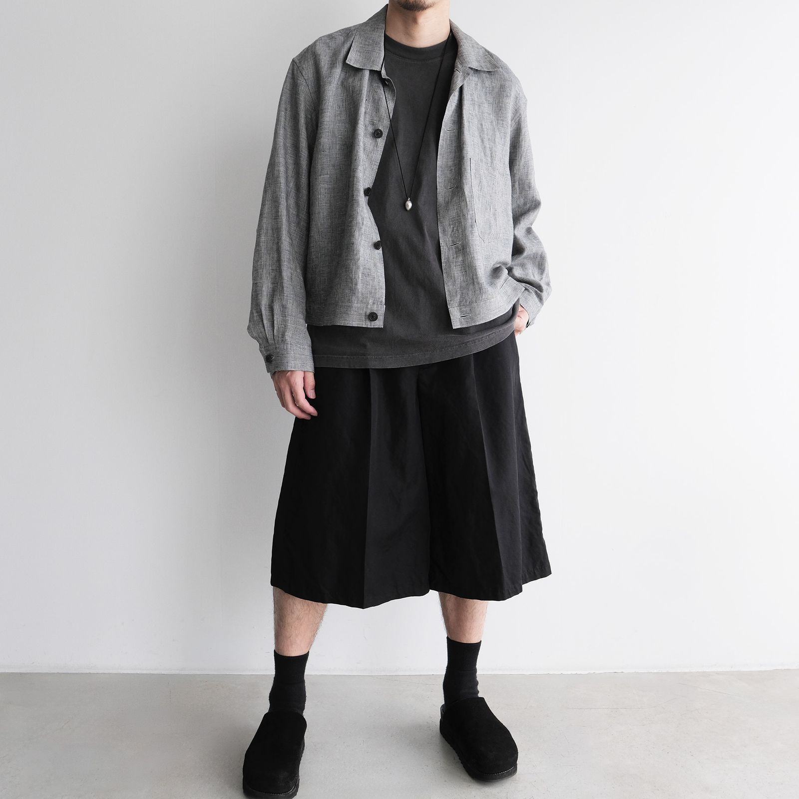 Cotton Washer Half Pants -ショーツ-（Black / ブラック）