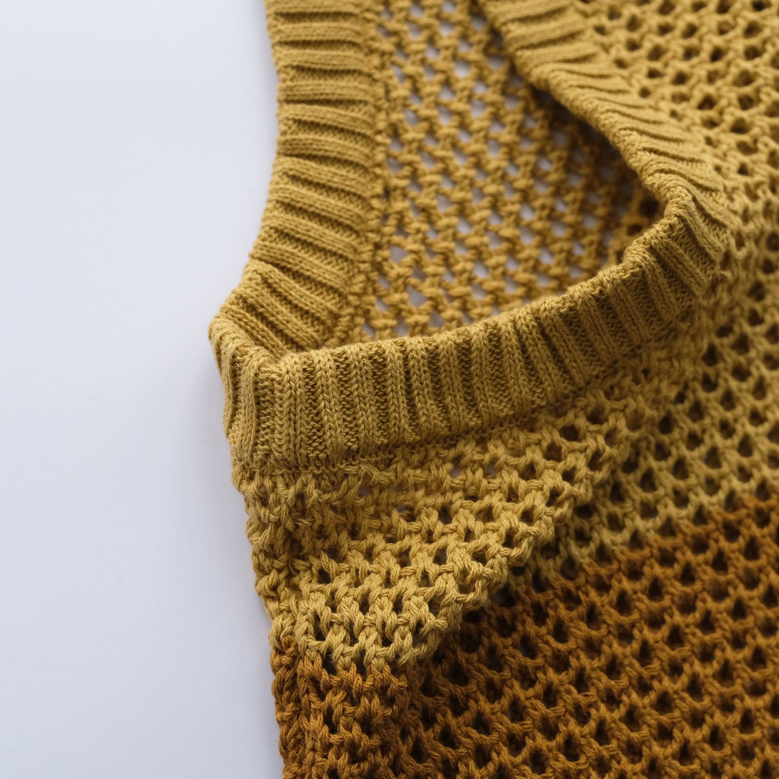 Mesh Knit Vest - ベスト -（Brown / ブラウン）