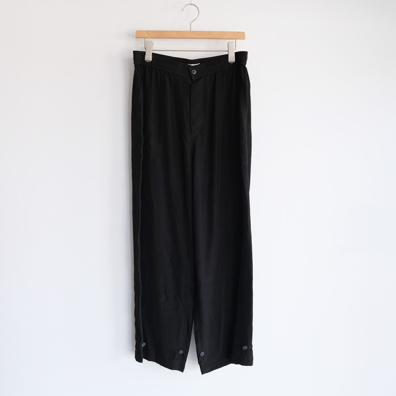 Fibril Silk Tafta Easy Baker Pants -パンツ-（Black / ブラック）