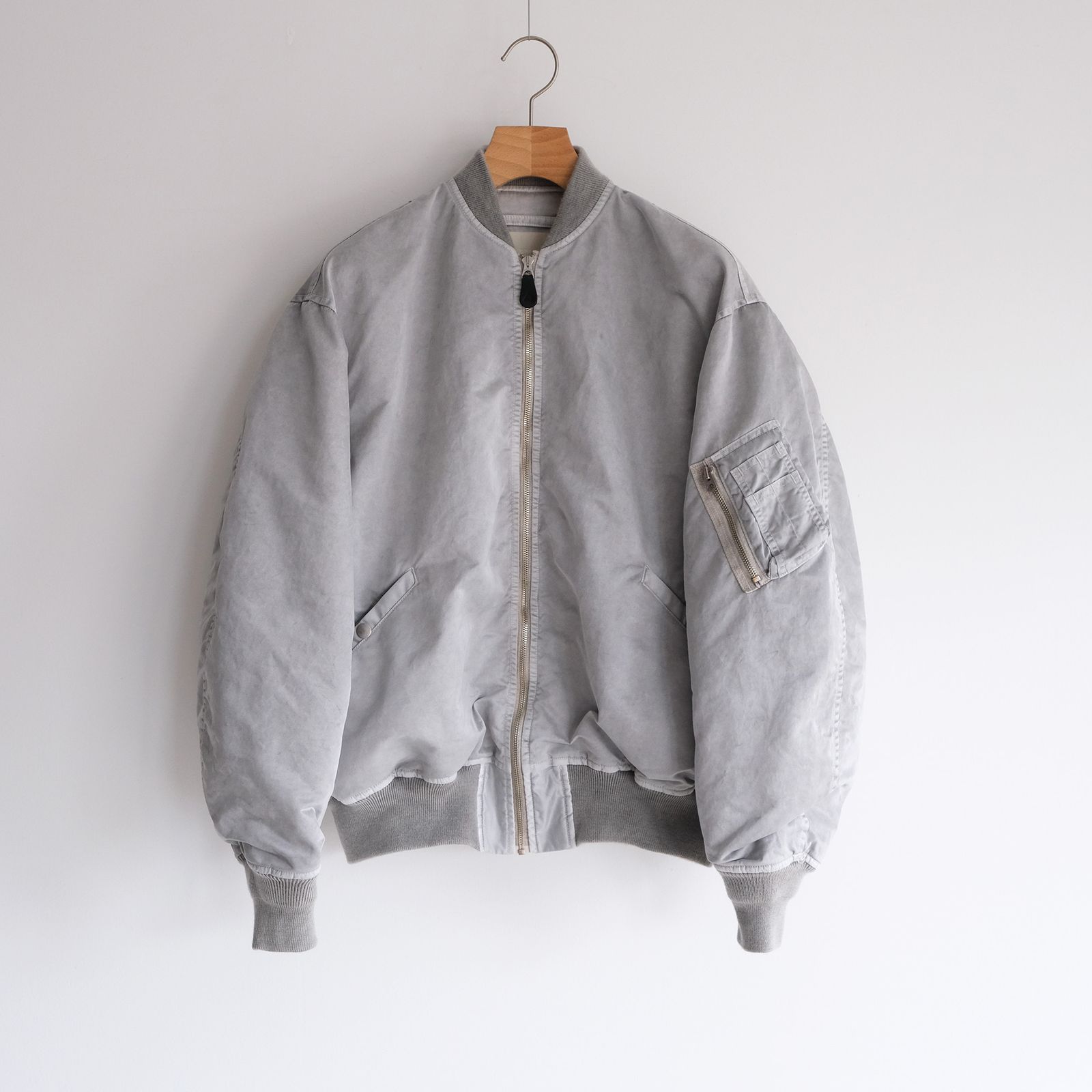 Hand-Dyed Bomber Jacket -ジャケット-（Gray / グレー）