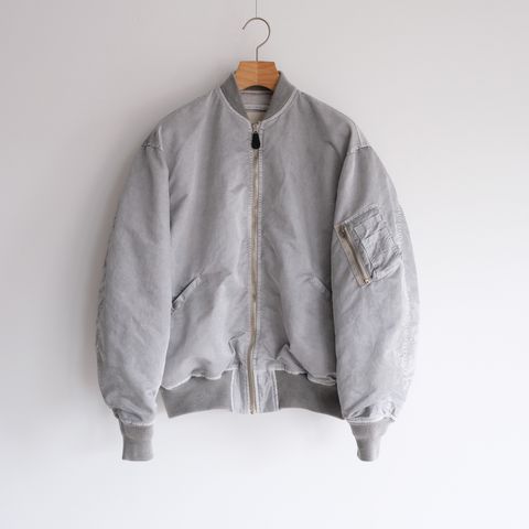 Hand-Dyed Bomber Jacket -ジャケット-（Gray / グレー）