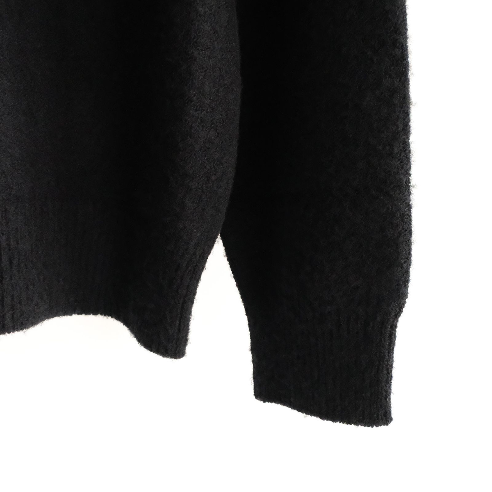 Wool Saddle Shoulder Crew Neck  -ニット-（Black / ブラック）