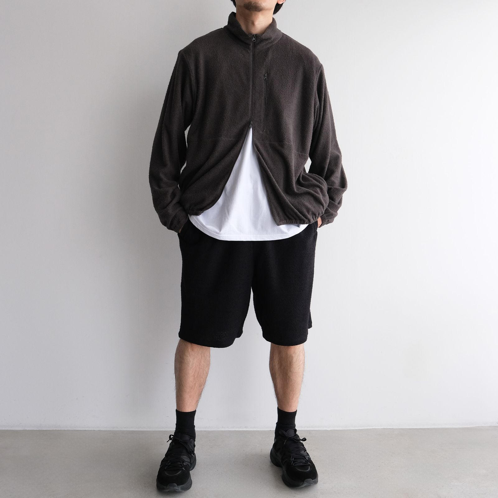 "towel Cloth Shorts Pants" -ショーツ-（Black / ブラック）