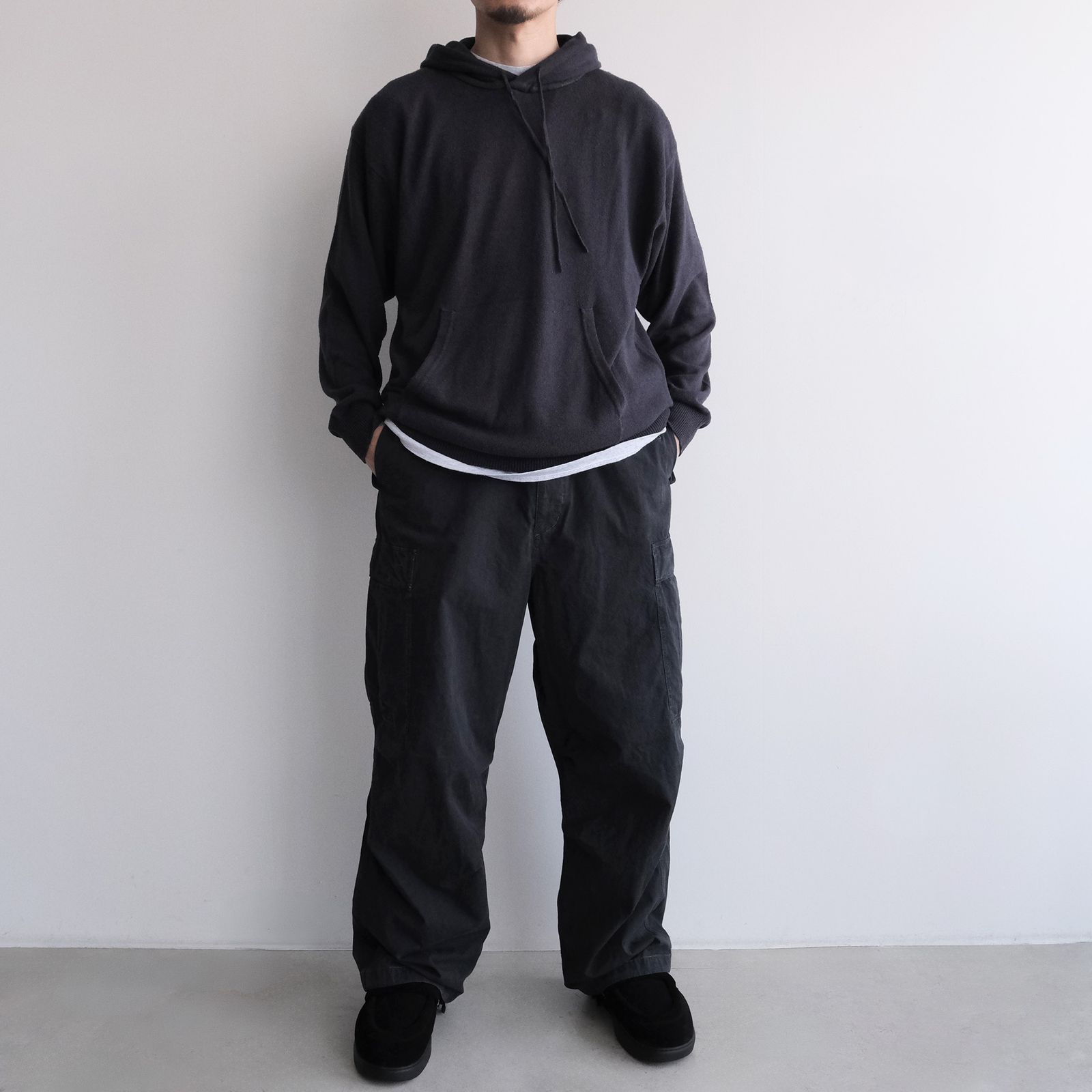 Silk Knit Parka -ニット-（Dark Navy / ダークネイビー）
