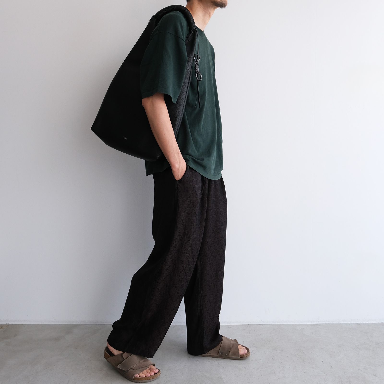 Tech Leather Wrapping Handle Tote -バッグ-（Black / ブラック）
